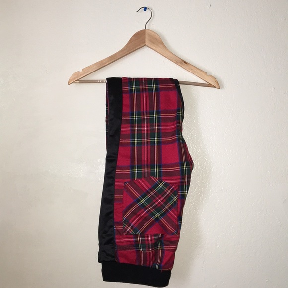 mnml plaid track pants